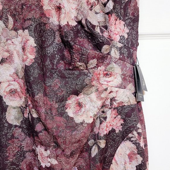 COPY - Adrianna Papell Metallic Floral-Print Gown… - Picture 3 of 9